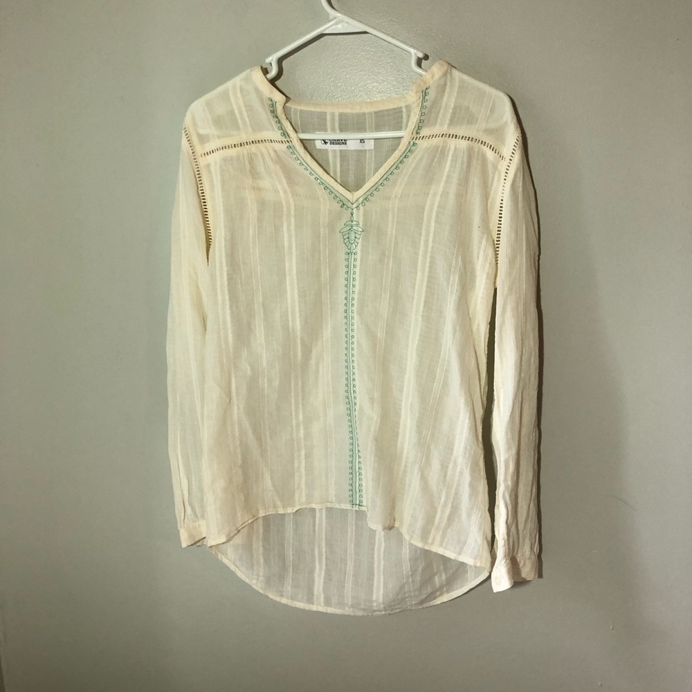 Carve designs xs organic cotton semi sheer v neck tunic top coverup beach pool